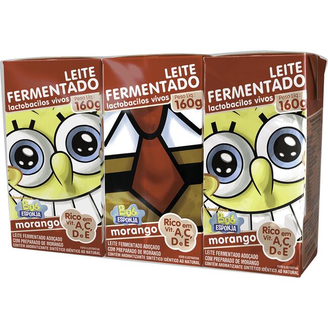 Leite Fermentado Batavo Mega Morango 480g