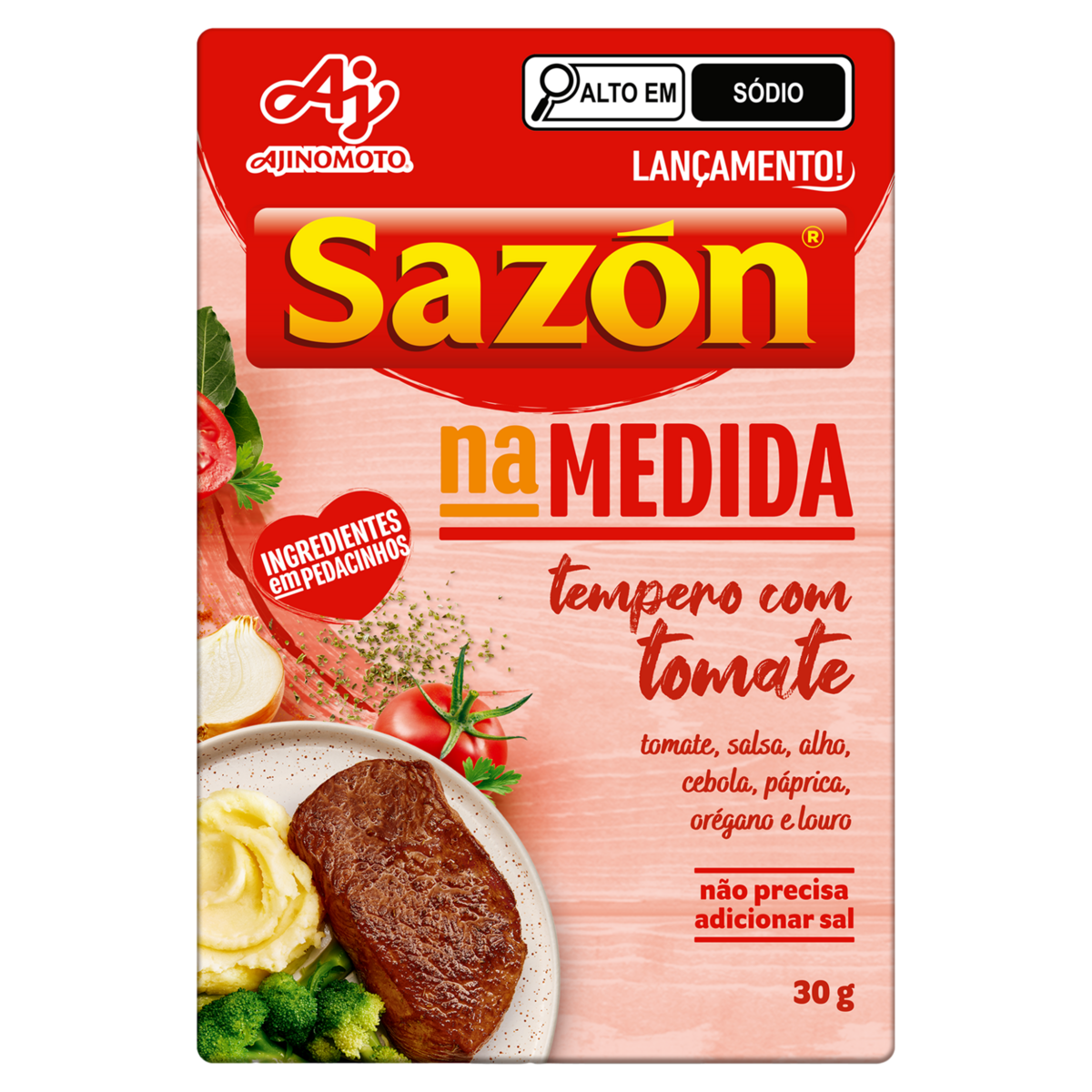 Tempero com Tomate Sazón na Medida Caixa 30g