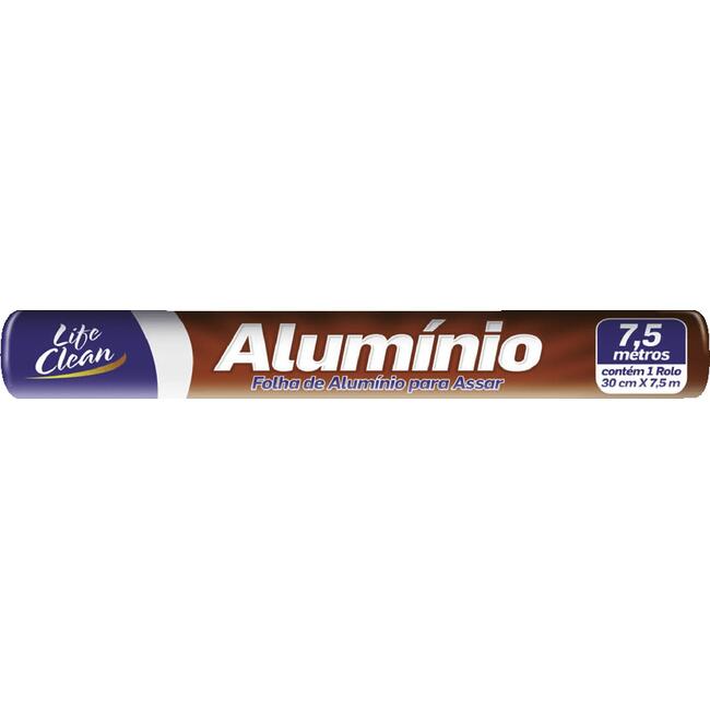 Folha de Alumínio Life Clean 30cmx7,5m Rolo