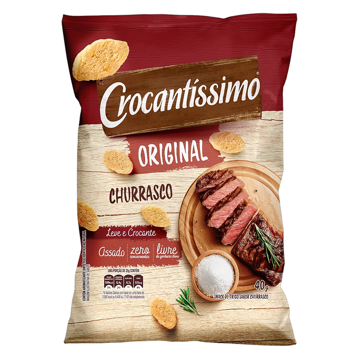 Snack Crocantíssimo Churrasco Pacote 40g