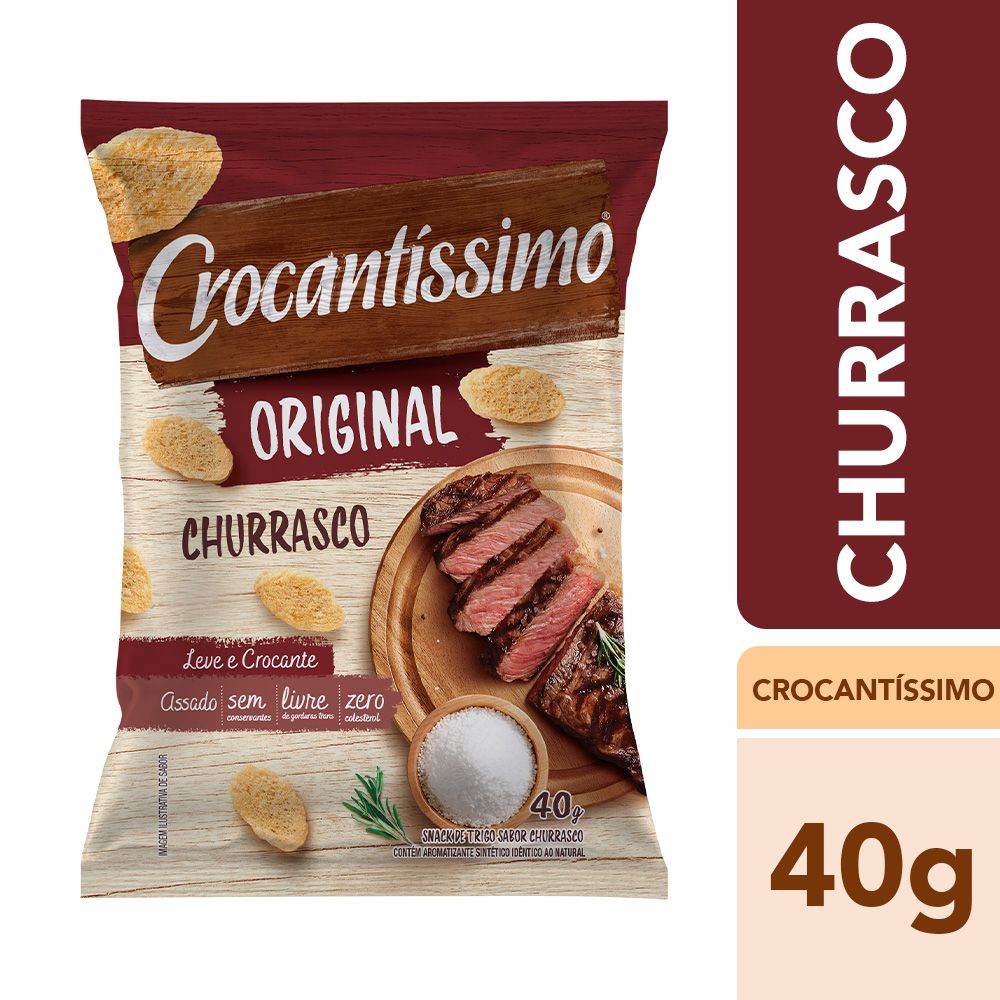 Snack Crocantíssimo Churrasco Pacote 40g