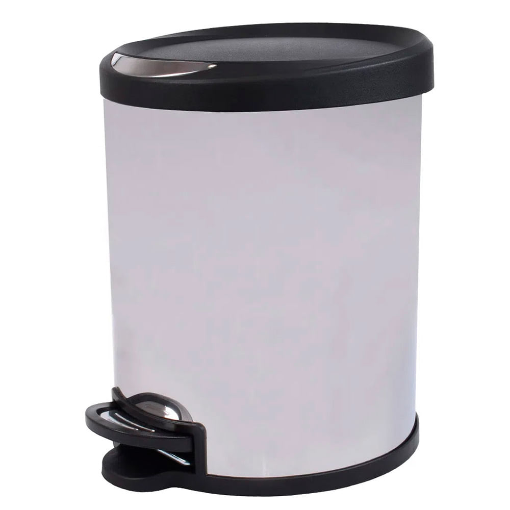 Lixeira Pratic Casa Redonda Inox 5l Un