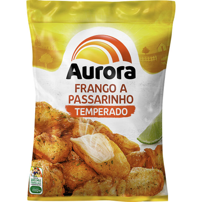 Frango à Passarinho Aurora Cong Temperado 800g