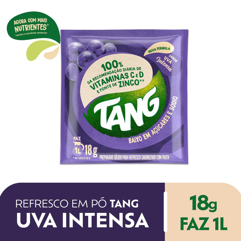 Refresco em pó Tang Uva Intensa 18g