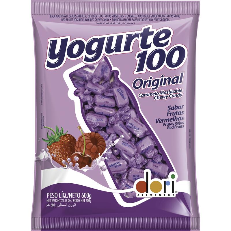Bala Dori Yogurte 100 Frutas Vermelhas 600g