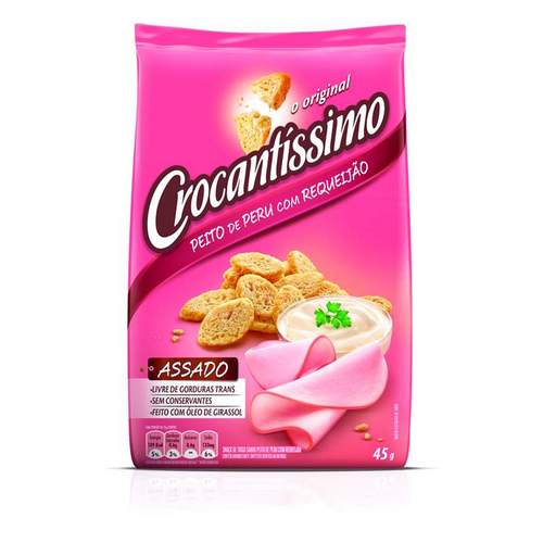 Snack  Crocantíssimo Peito de Peru com Requeijão Pacote 40g
