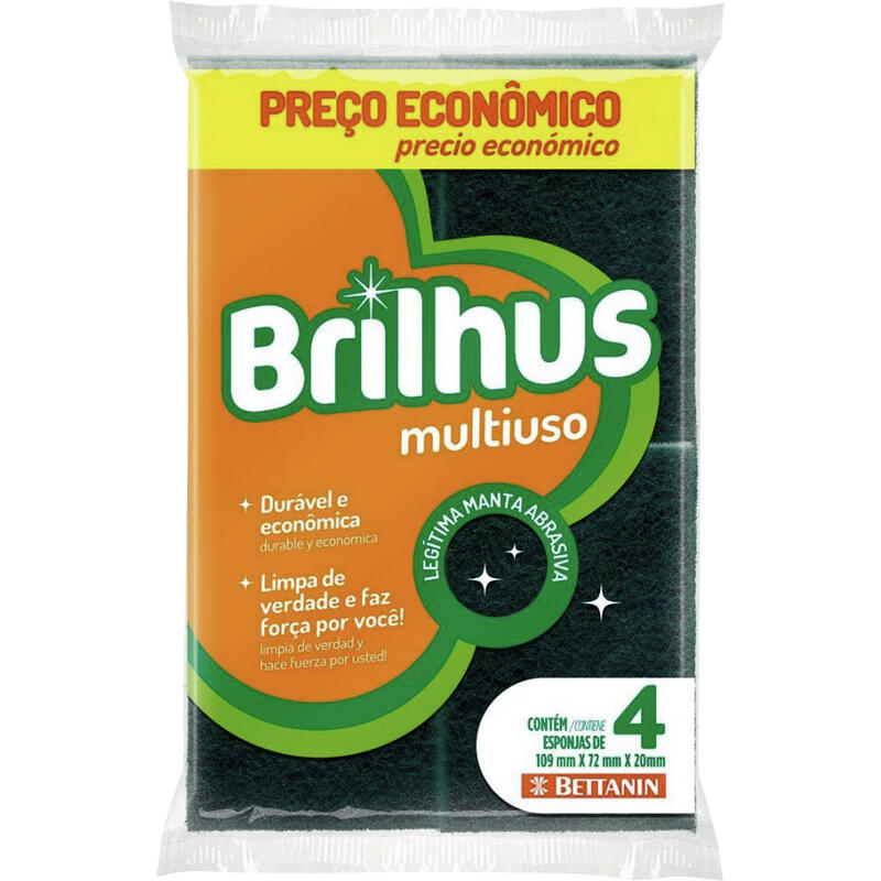 Esponja Multiuso Brilhus 4 un