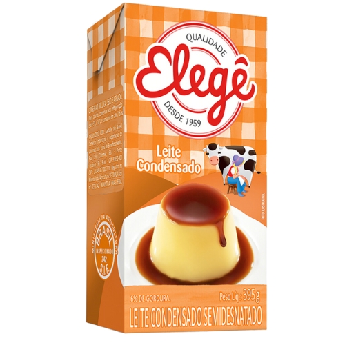 Leite Condensado Elegê Semidesnatado 395g