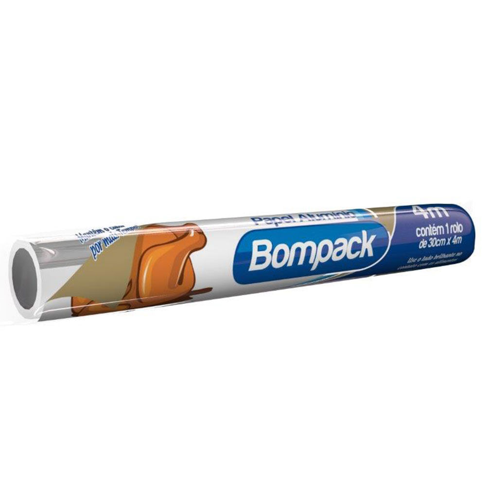 Papel Alumínio Bompack 4m (30cm x 4m)