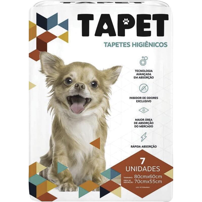 Tapete Higiênico para Cães Tapet 80x60cm 7 un