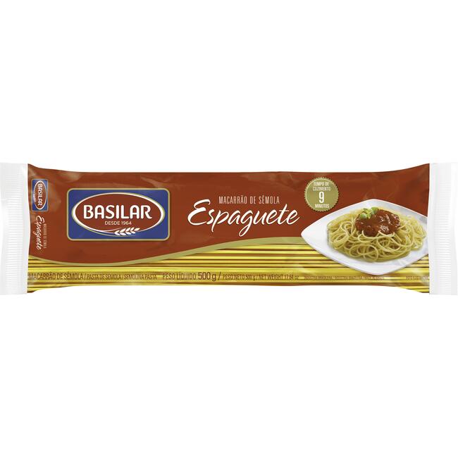Macarrão de Semola Basilar Espaguete 500g