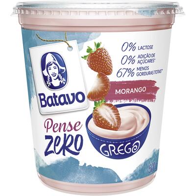 Iogurte Grego Light Batavo Morango 500g