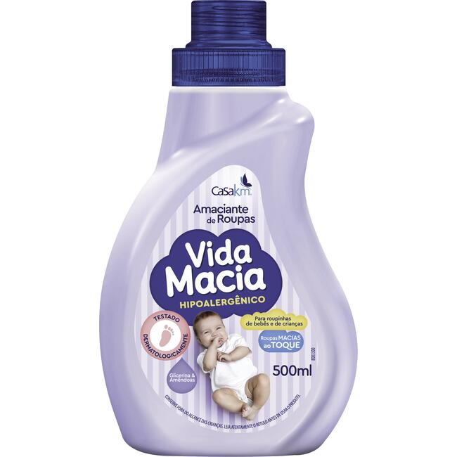 Amaciante de Roupas Vida Macia Amêndoas 500ml