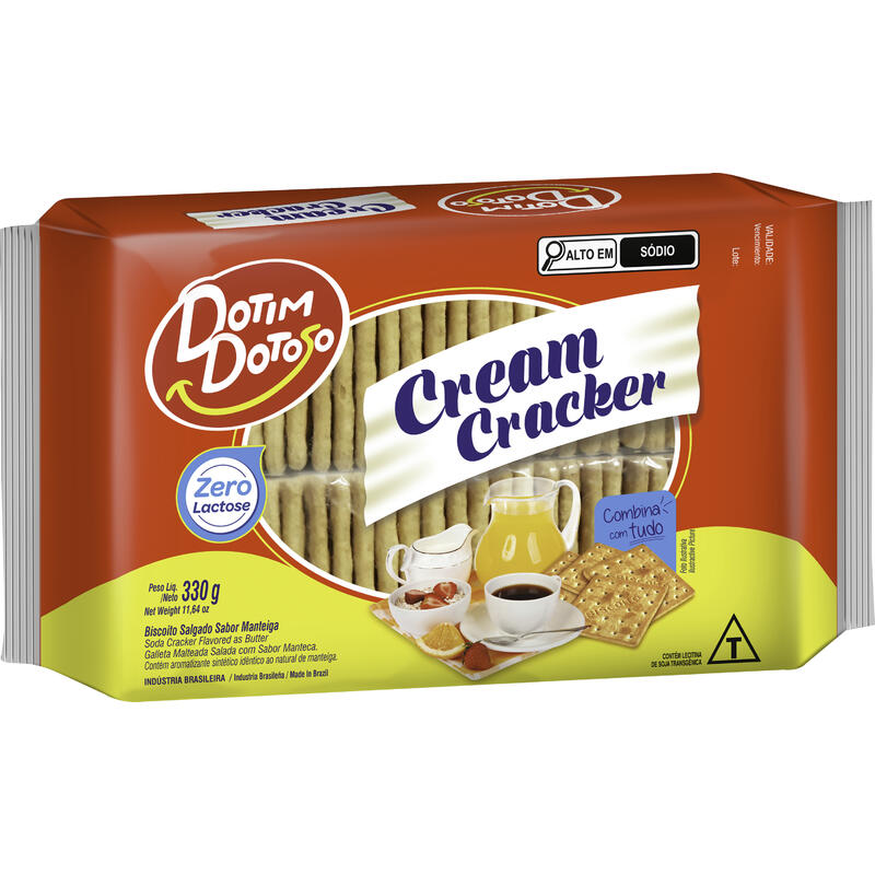 Biscoito Dotim Dotoso Cream Cracker 330g