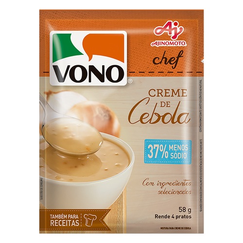 Sopa Vono 58g - Chef - Menos Sódio - Cebola
