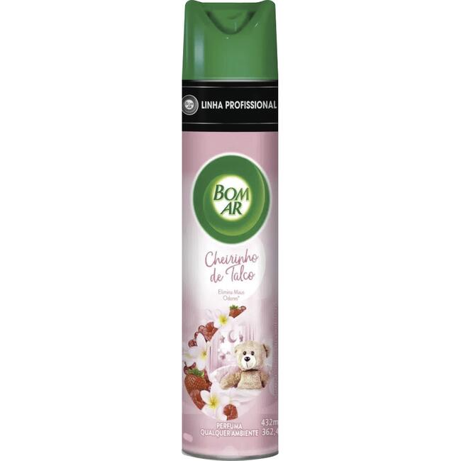 Desodorizador Aerossol Bom Ar Cheirinho de Talco 432ml