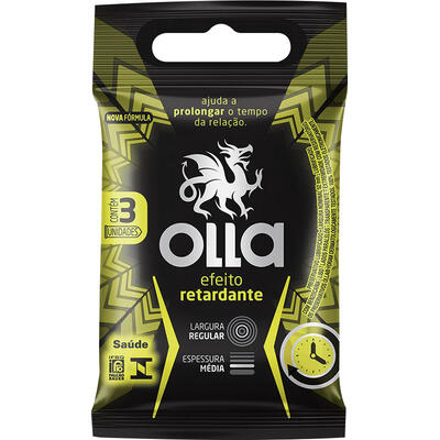 Olla Efeito Retardante Camisinha Preservativo - 3 Unidades