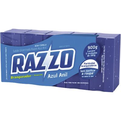 Sabão em Pedaço Razzo Azul 5x180g