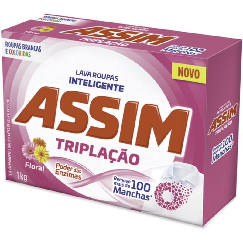 Lava Roupas em Pó Assim Tripla Ação Floral 1kg