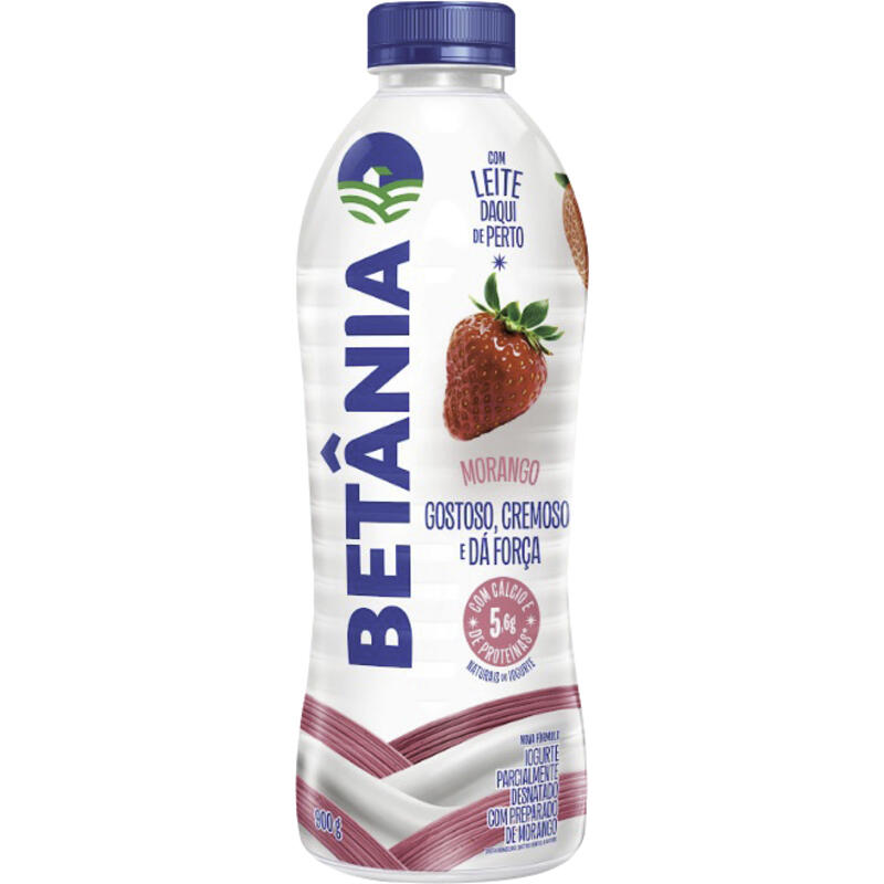 Iogurte Desnatado Betânia Morango 900g