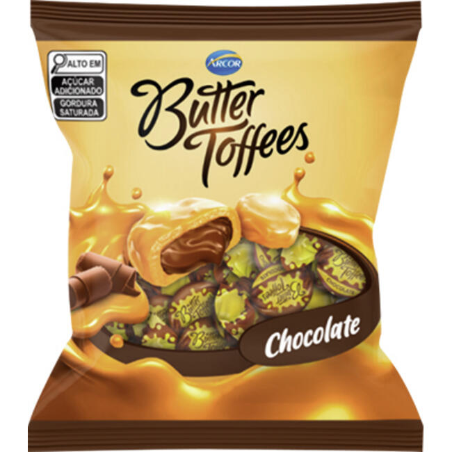 Bala Butter Toffees Arcor 100g - Chocolate