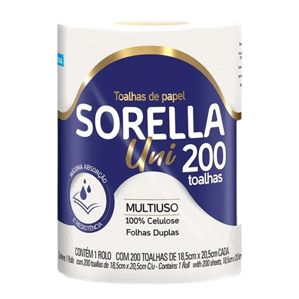 Toalha de Papel Sorella 200 Folhas