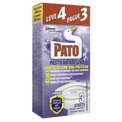 Desodorizador Pato Pastilha Adesiva Citrus Lavanda 4 un
