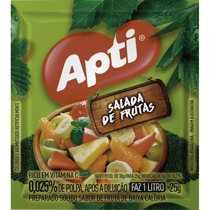 Refresco em Pó Apti Salada de Frutas 25g
