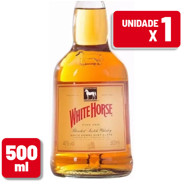 Whisky White Horse Garrafa Vidro 500ml