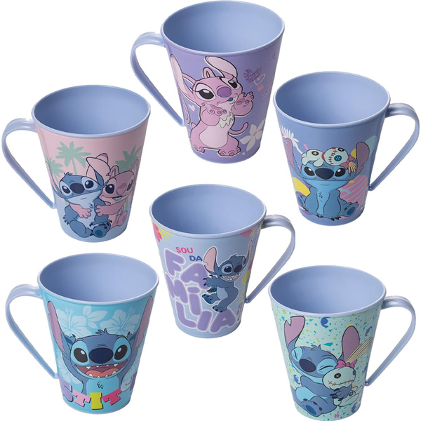 Caneca Plasutil Stitch 360ml Un