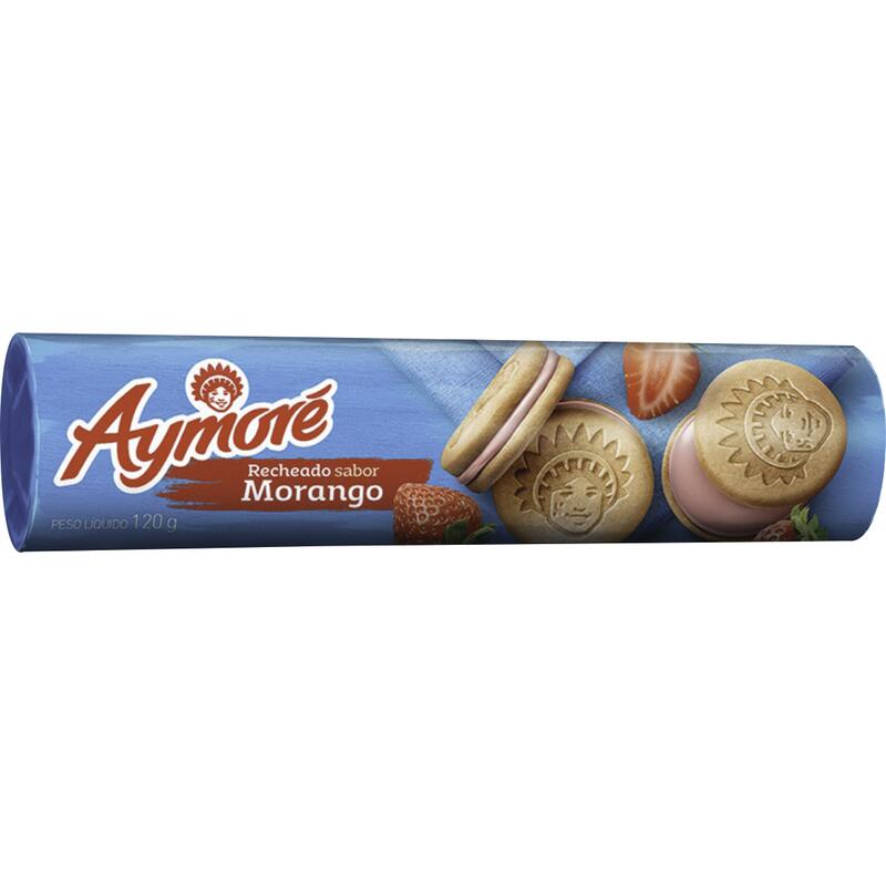 Biscoito Recheado Aymoré Morango 120g
