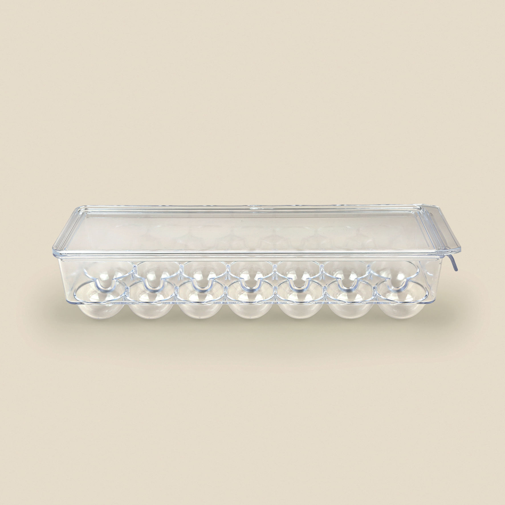 Porta Ovo EMHOUSE Clear Plástico 23cm para 14 Unidades