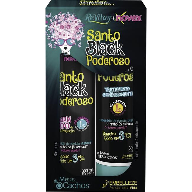 Kit Revitay Novex Shampoo + Condicionador Santo Black