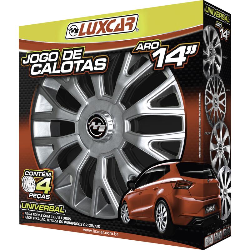 Calota Racing Luxcar Aro 14 4 pçs