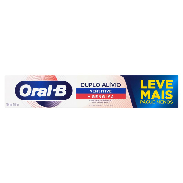 Creme Dental Oral-B 140g - Duplo Alívio