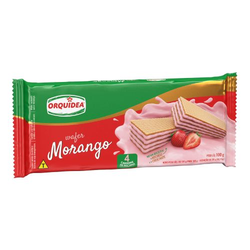 Biscoito Waffer Orquídea 100g - Morango