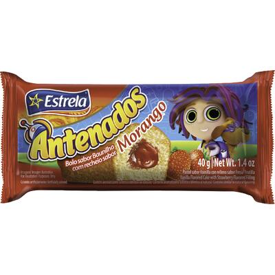 Bolinho Estrela Antenados Morango 40g