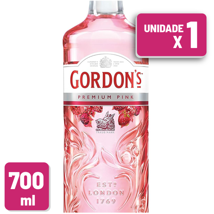 Gin Gordons Pink Garrafa Vidro 700ml