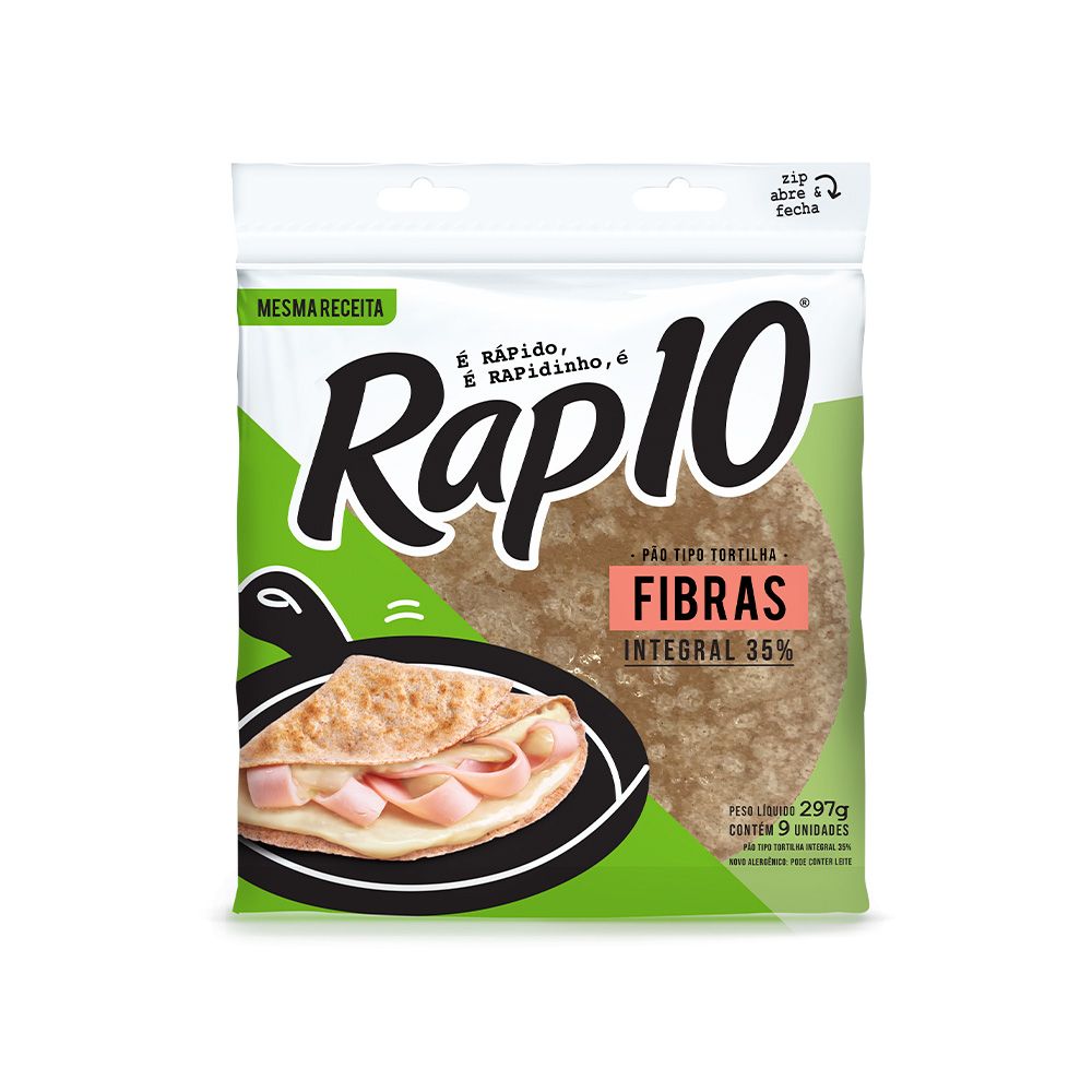 Pão Tortilha Integral Rap10 297g
