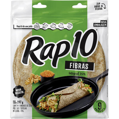 Pão Tortilha Integral Rap10 297g