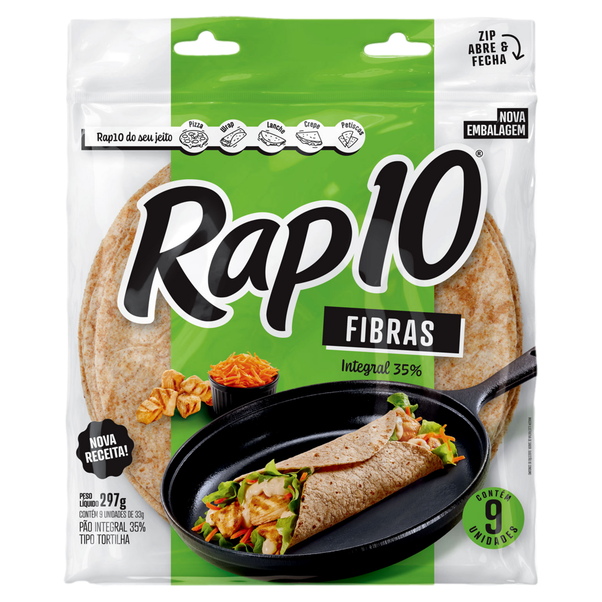 Pão Tortilha Integral Rap10 297g