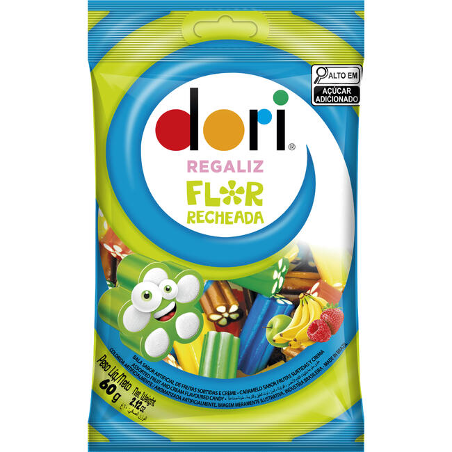 Bala de Gelatina Dori Flor 60g