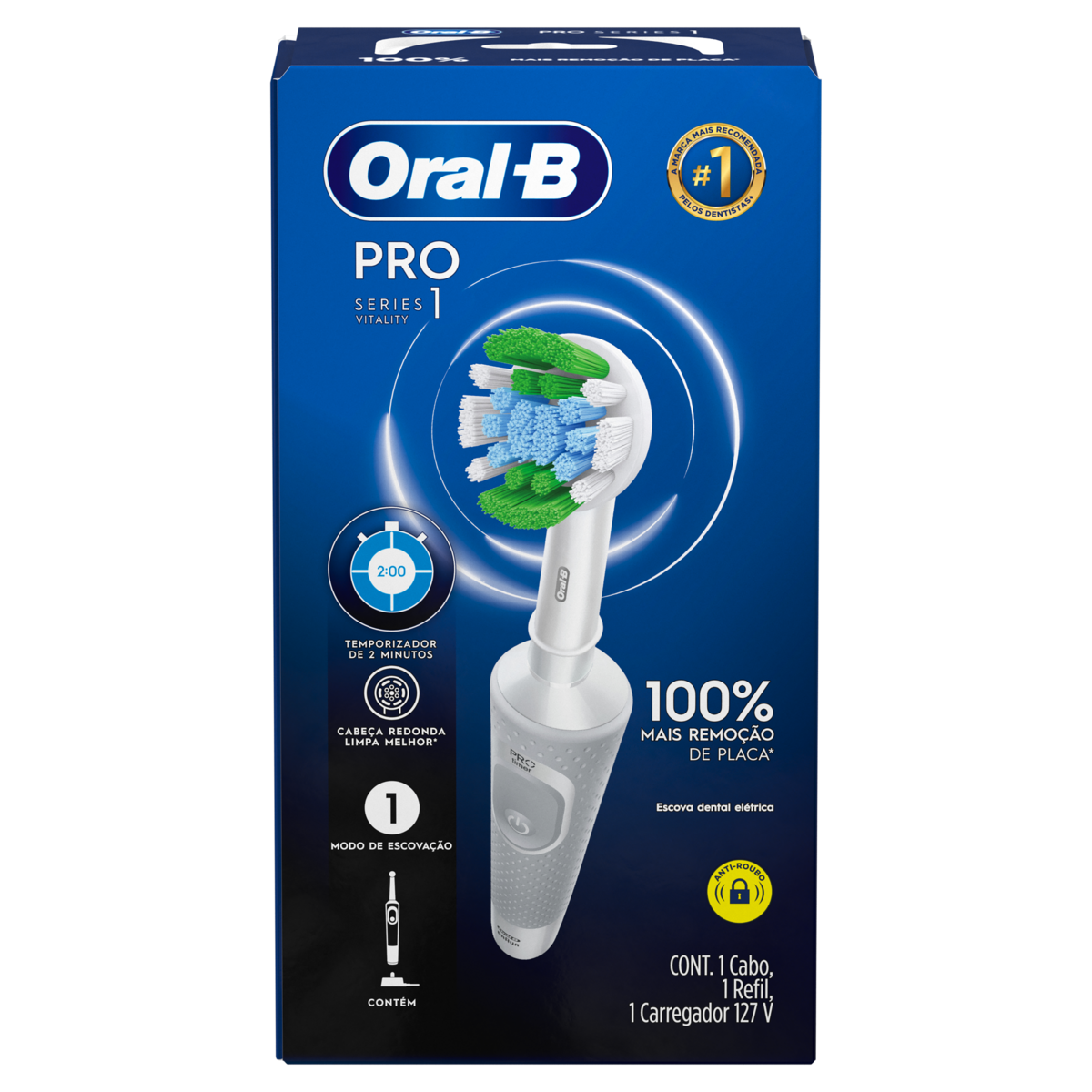 Escova Dental Elétrica Recarregável Precision Clean Oral-B Vitality 110V