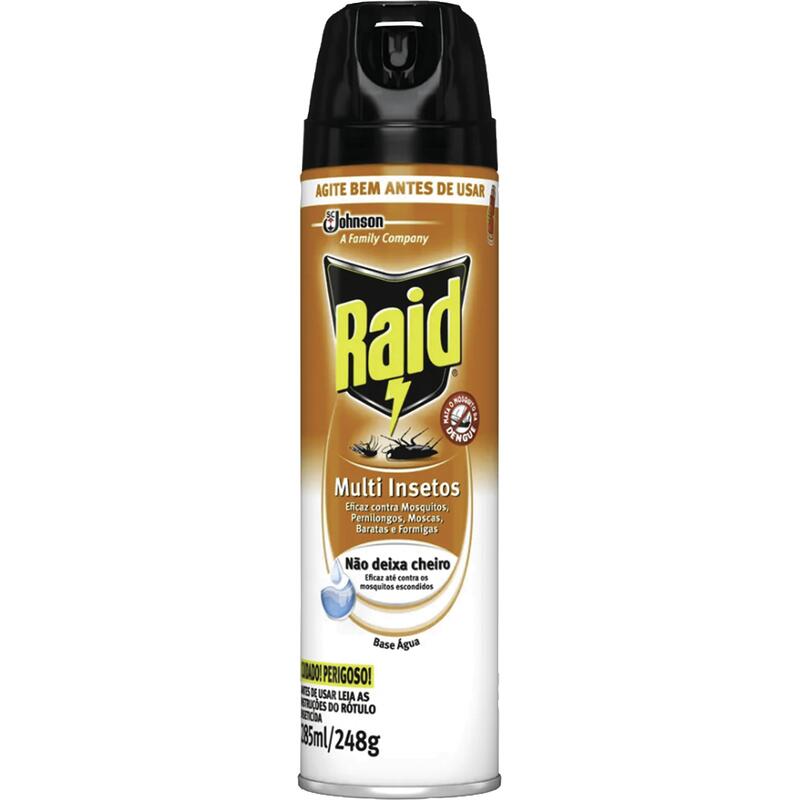 Inseticida Aerossol Raid Multi Insetos Base Água 285ml