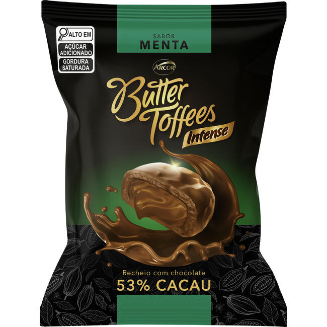 Bala Arcor Butter Toffees Intense Menta 400g