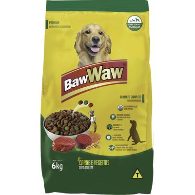Alimento para Cães Baw Waw Carne e Vegetais 6kg