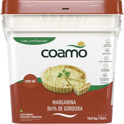 Margarina Coamo 80% Lipídios Com Sal 14,5kg