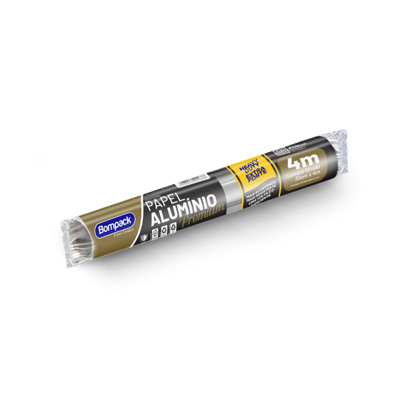 Rolo de Papel Alumínio BOMPACK Premiu, 0.30x4m