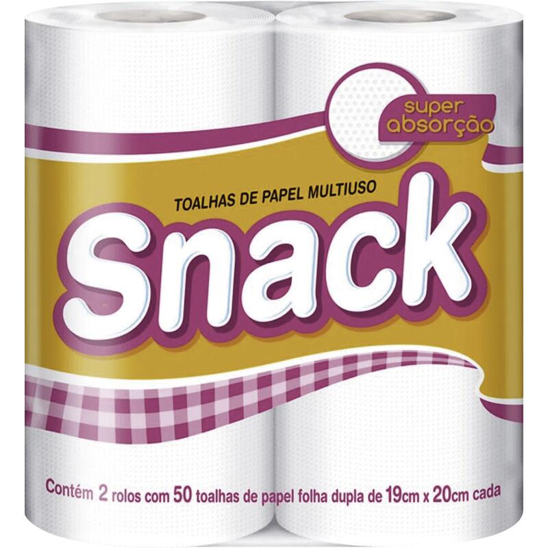 Toalha de Papel Snack 50 folhas 2 rolos