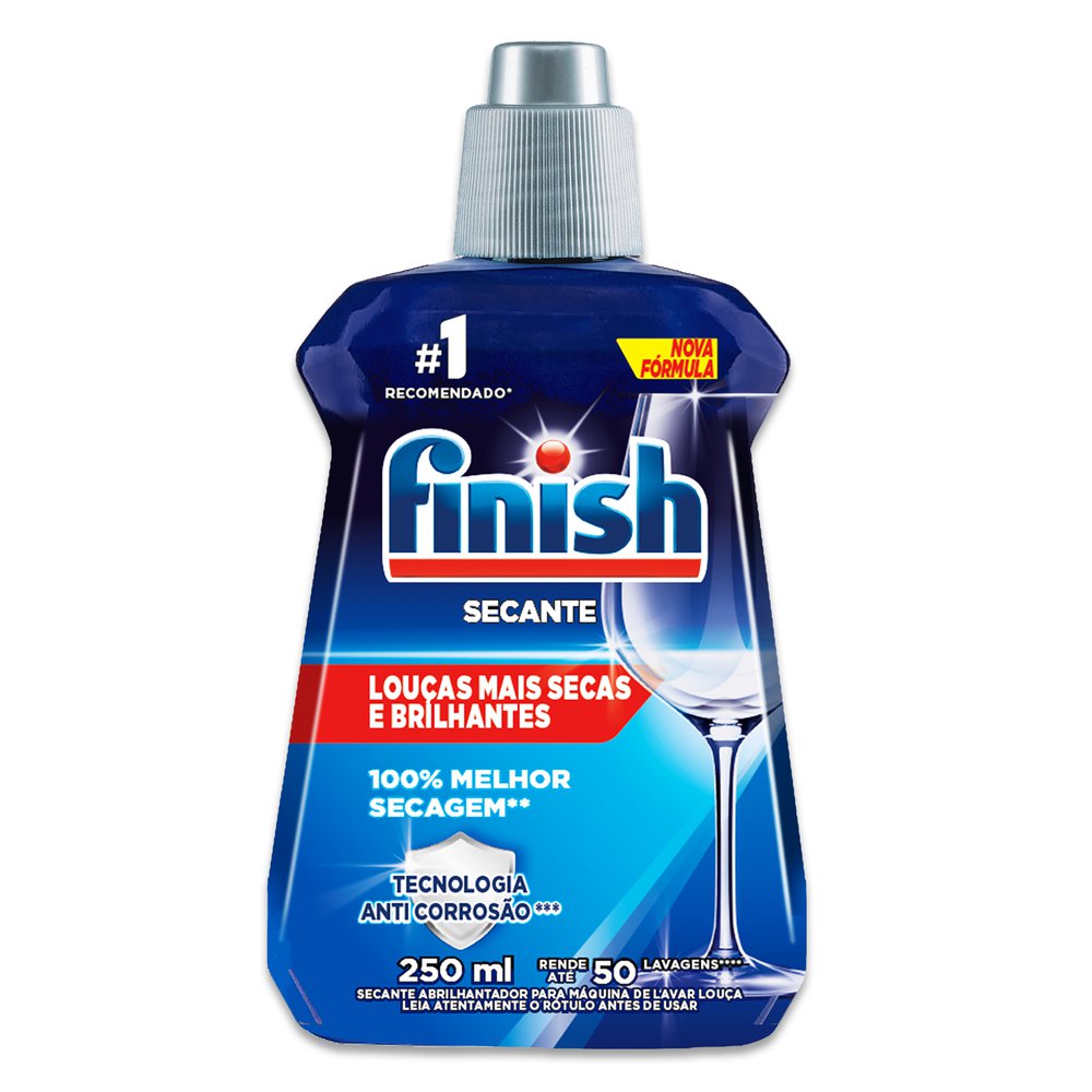 Secante Abrilhantador para Máquina de Lavar Louças Finish Frasco 250ml
